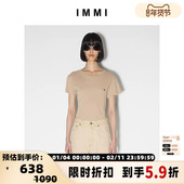 IMMI 女士薄款 针织短袖 设计师品牌 圆领T恤上衣银泰百货 300124