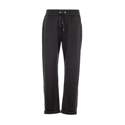 BC/Brunello Cucinelli 春夏款女士松紧腰舒适宽松休闲裤 301574