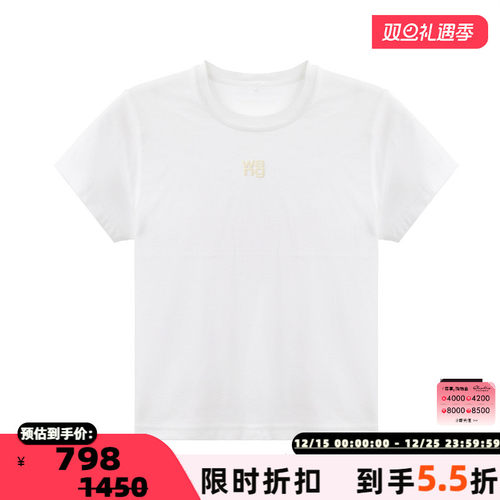 Alexander Wang春夏女士字母印花短袖圆领T恤银泰百货精品 301574