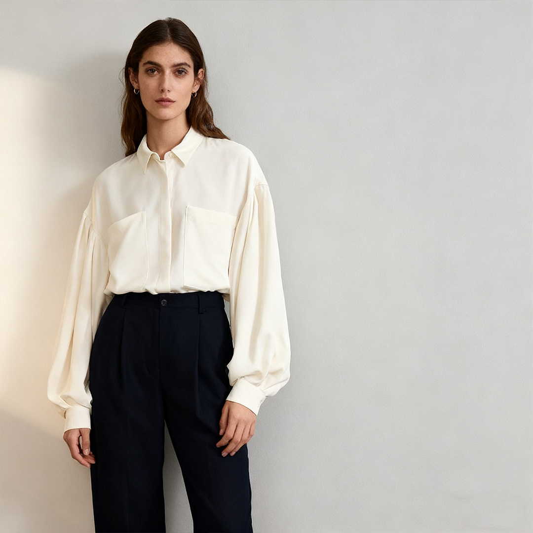 IRO 潮流简约女士文艺垂感长袖衬衫银泰百货 301596