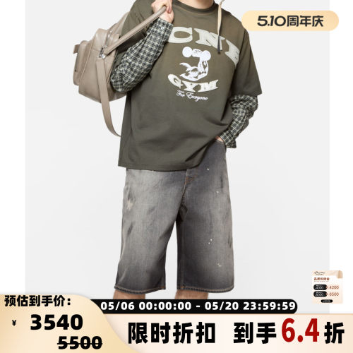 ACNE STUDIOS 秋冬新款男士宽松长袖圆领T恤银泰百货 301574