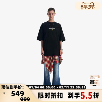 SALVAGESARCLE 男士联名款印花休闲圆领短袖T恤银泰百货 301515