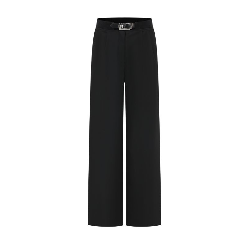 SHROENRO罗纹腰头直筒裤