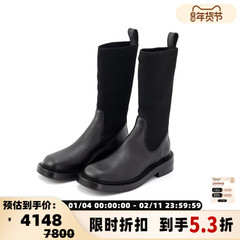 ALEXANDER WANG 春夏新款女士休闲低跟中筒靴 银泰百货精品301574