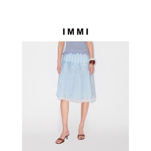 IMMI女欧根缎双层半身裙
