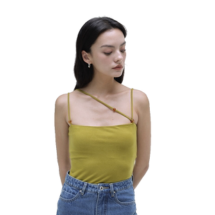 INSPIRE&STORIES 春夏款上衣简约不规则设计肩带女士吊带背心