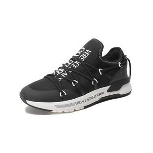 徽标DYNAMIC厚底运动休闲鞋 Versace范思哲 VJC 男士 300095 银泰