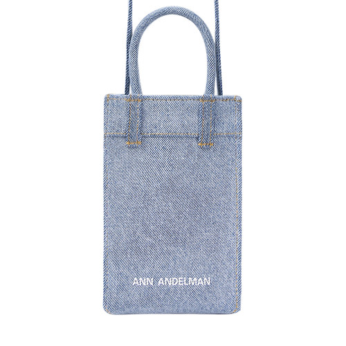 ANNANDELMAN蓝色牛仔小挎包