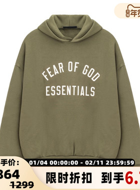 ESSENTIALS 春夏男士印花加绒复古连帽卫衣银泰百货精品 301574