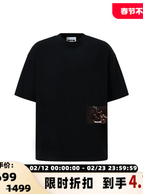 PROJECTJOIN 春夏男士圆领花蕾休闲短袖T恤 银泰百货300228