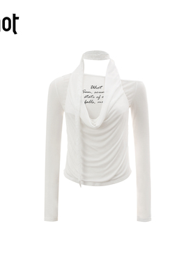 uhot诱货 2025秋冬女士羊毛混纺修身针织上衣银泰百货精品 301590