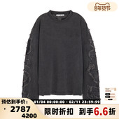 圆领T恤银泰百货 ACNE 301574 男士 字母印花长袖 STUDIOS 秋冬新款