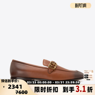 银泰 一脚蹬金属编织牛皮革乐福鞋 301604 男士 FERRAGAMO菲拉格慕