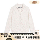 OPEN 银泰百货 女士小清新印花褶皱衬衫 26春夏新款