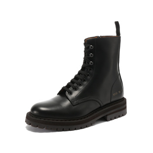 300095 女士皮革系带靴子短靴马丁靴银泰百货 COMMON PROJECTS