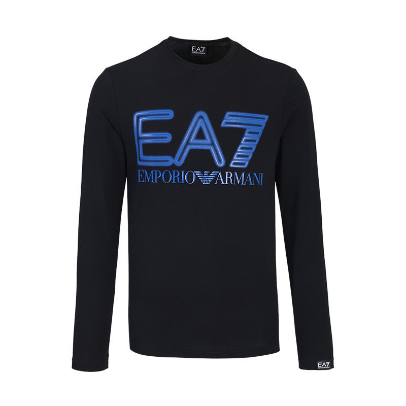 阿玛尼24秋冬男士印花长袖T恤