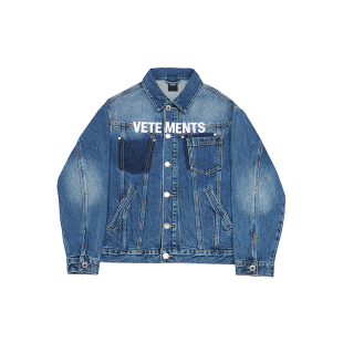 VETEMENTS牛仔外套男女情侣同款 301446 潮牌宽松渐变夹克