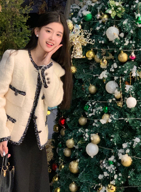 concise-white/简白 法式新款小个子小香风短款外套301257