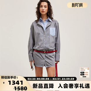 拼色假两件条纹衬衣连衣裙银泰 26春夏新款 301489 FLEURANT JAC