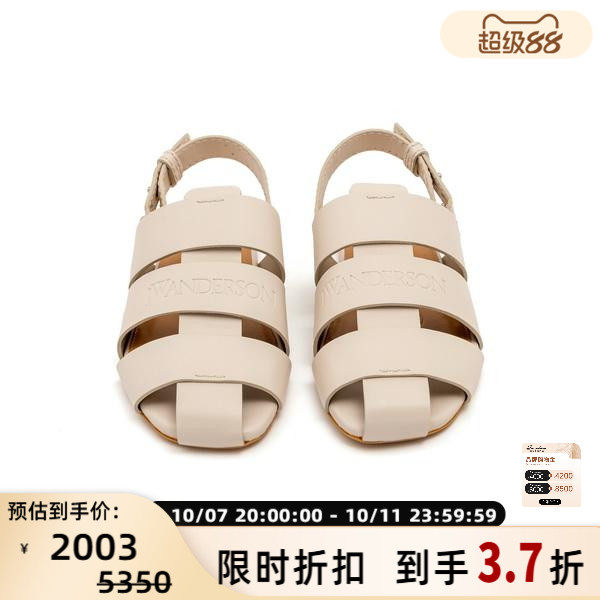 J.W. Anderson 春夏一字带女罗马平底凉鞋 301574