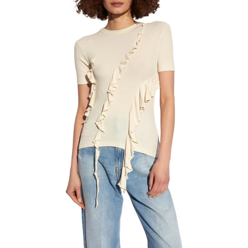 ACNE STUDIOS  女士木耳边设计时尚圆领T恤衫短袖上衣银泰 301604