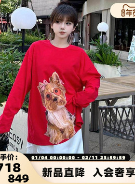 SOFITTE 春夏新款女士休闲趣味印花长袖T恤银泰百货精品 301355