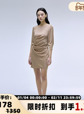 【折扣】INSPIRE STORIES 春夏款抽褶短款连衣裙YG001