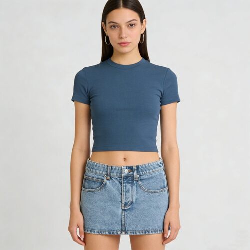 ALEXANDER WANG 春夏性感辣妹超短牛仔裙半身裙银泰百货 301604