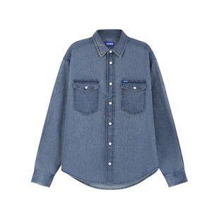 银泰 Hugo HUGO系列复古做旧休闲衬衫 男士 300095 Boss雨果博斯