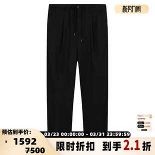 银泰百货 EMPORIO 休闲裤 长裤 301604 ARMANI绵羊毛抽绳小直筒男士