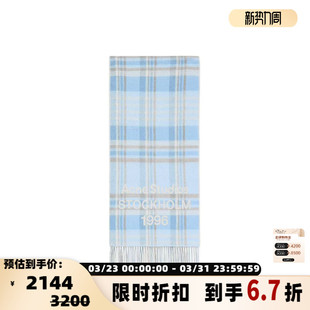 羊毛混纺字母格子围巾银泰百货精品 男女同款 301574 STUDIOS ACNE