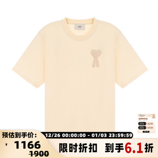 PARIS 圆领T恤银泰百货精品 春夏新款 爱心刺绣短袖 301574 男士 AMI