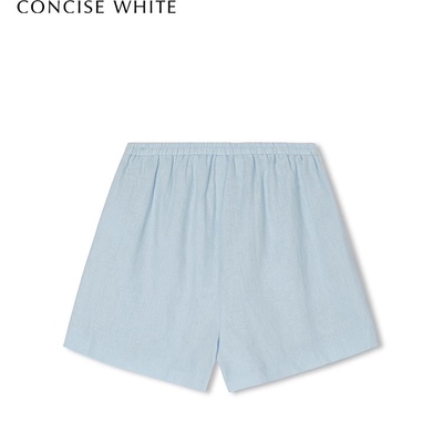 Concise-White/简白 25夏季新款女士休闲亚麻短裤银泰百货 301257