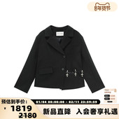 银泰百货精品 BANSLANDER秋冬新款 女士黑色金属搭扣西装 301601