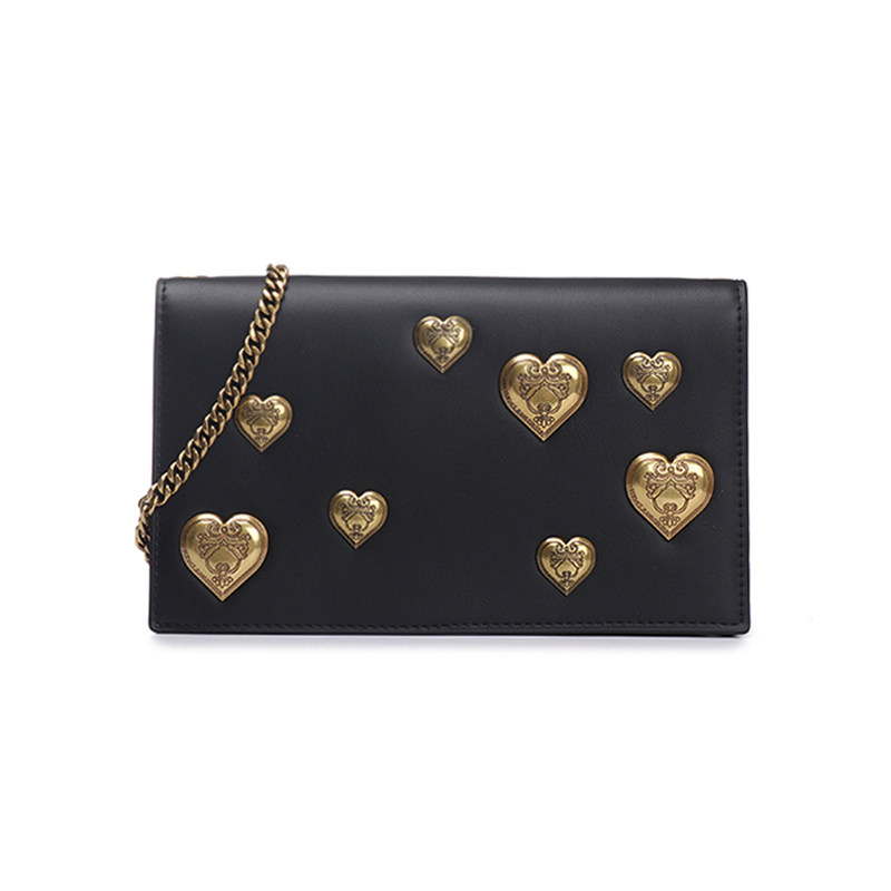 VERSACE JEANS COUTURE范思哲 女士心形装饰长款单肩包 300154