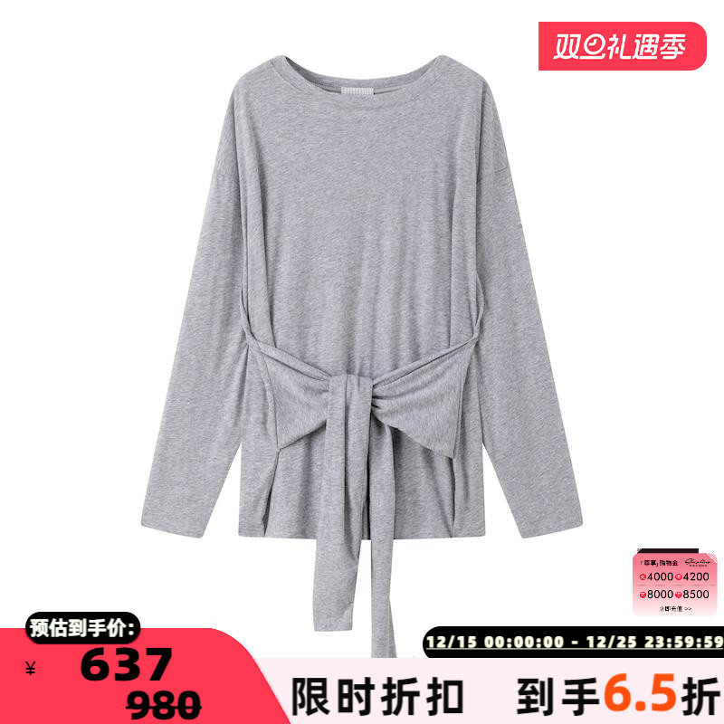 MacaKaka24秋冬绑带长袖T恤