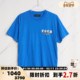AMIRI 301596 T恤银泰百货 潮流都市男士 字母印花宝蓝圆领短袖