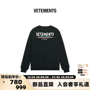 VETEMENTS秋冬男女同款 301446 喷绘logo套头卫衣银泰百货