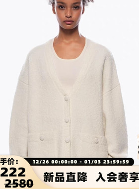 ANN ANDELMAN  秋冬新款肌理感女羊毛大开衫外套银泰百货 301286