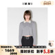 IMMI女士羊绒LOGO提花双层领毛衣 300124