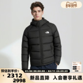 NORTH 合身版 FACE THE 北面 男士 落肩连帽羽绒服银泰百货 300217