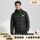 NORTH 合身版 FACE THE 北面 男士 落肩连帽羽绒服银泰百货 300217