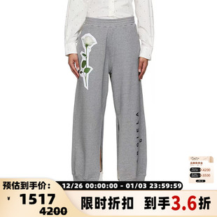 银泰 Mm6 春夏女士logo花卉印花休闲裤 Margiela 301604 Maison