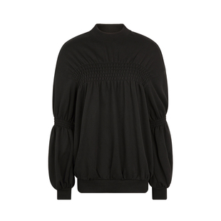 YCH 棉质女士褶皱设计街头风休闲长袖 圆领卫衣套头衫 折扣