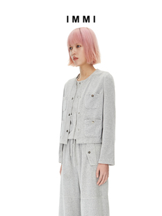 设计师品牌 女士海鸥绒毛巾布贴袋2IN1夹克300124 IMMI