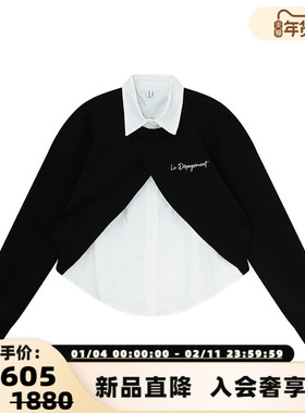 Le Depaysement秋冬新款女士假两件花苞卫衣银泰百货精品 301601