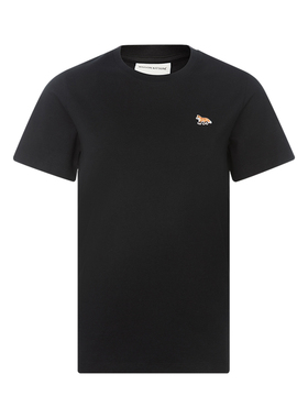 MAISON KITSUNE 春季小狐狸刺绣女士棉质圆领短袖T恤银泰百货