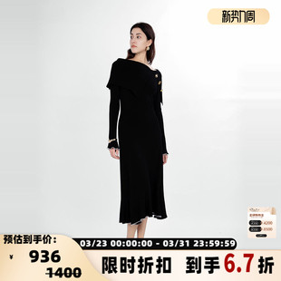 裙银泰百货精品 春夏女士一字肩鱼尾毛衫 301600 PEISKOS KAR