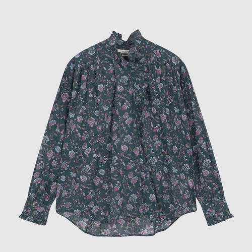 ISABEL MARANT ETOILE 碎花女士V领长袖衬衫衬衣银泰百货 301604