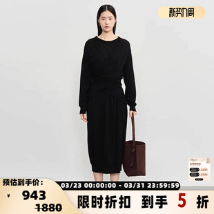 秋冬AW系列女士针织裙银泰百货 简白 301257 white concise